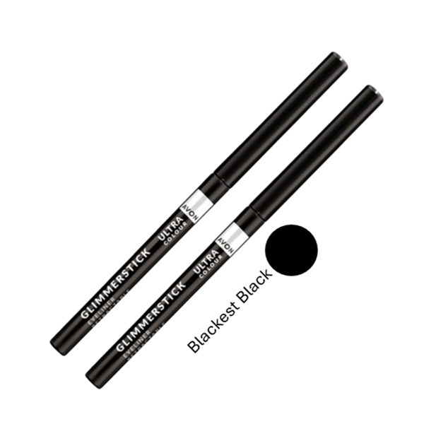 Glimmerstick Asansörlü Göz Kalemi (Blackest Black) - İkili Set