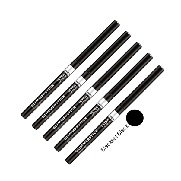 Glimmerstick Asansörlü Göz Kalemi (Blackest Black) - Beşli Set